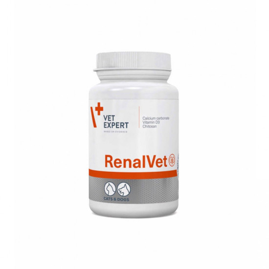 RenalVet Vet Expert – Supliment pentru Susținerea Funcției Renale la Câini și Pisici – 60 Capsule Twist-Off